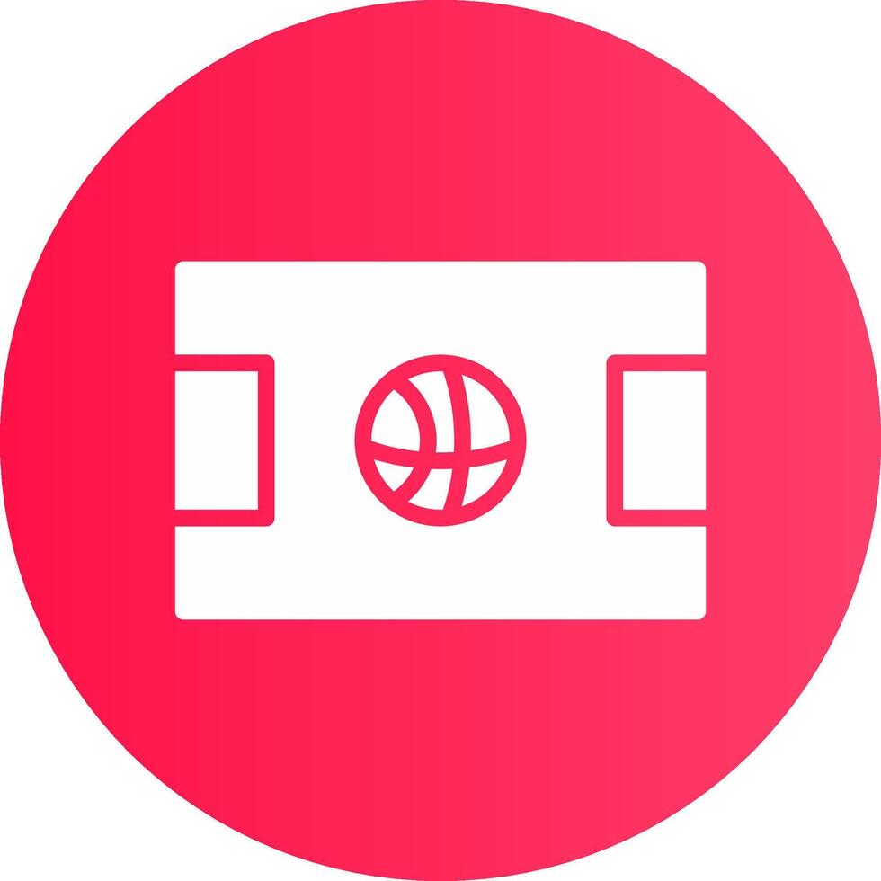 diseño de icono creativo de cancha de baloncesto vector