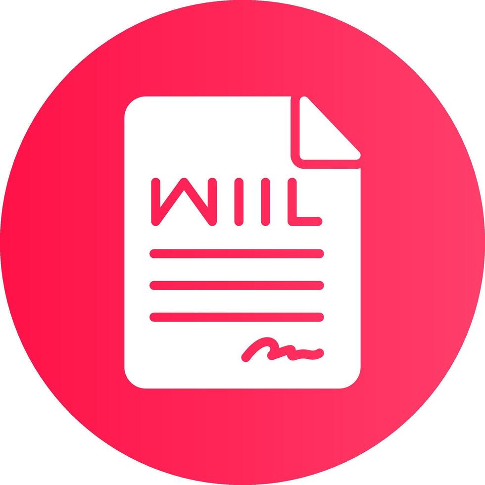 Last Will Creative Icon Design vector