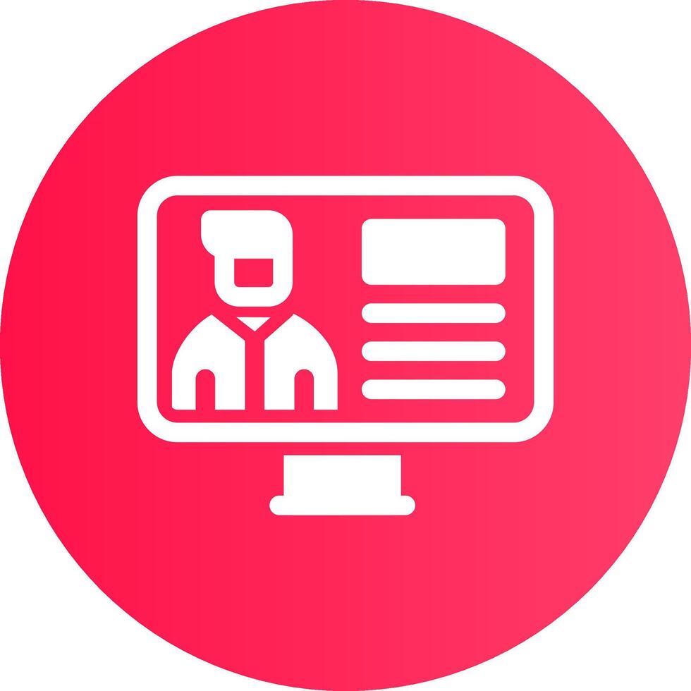 Online Lecture Creative Icon Design vector