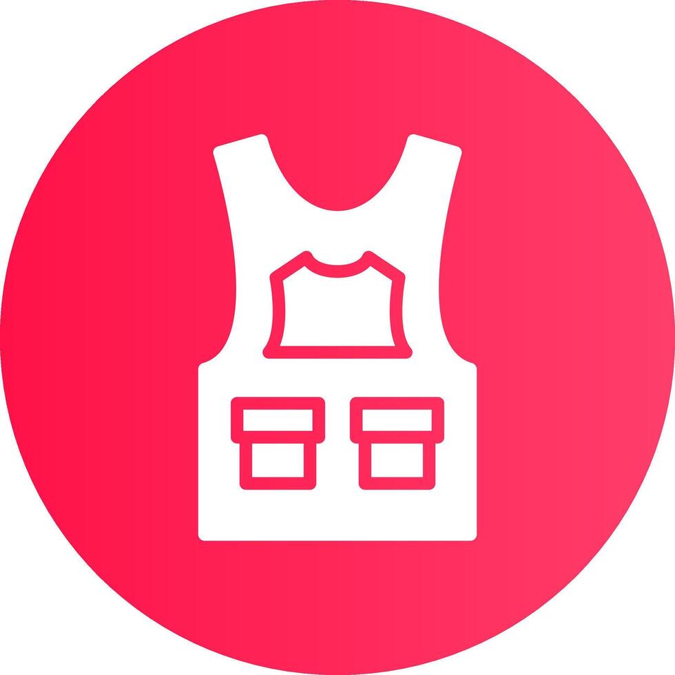 Bulletproof Vest Creative Icon Design vector