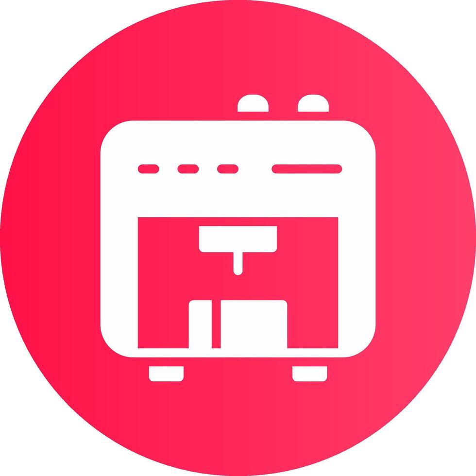 3D Printer Creative Icon Design vector