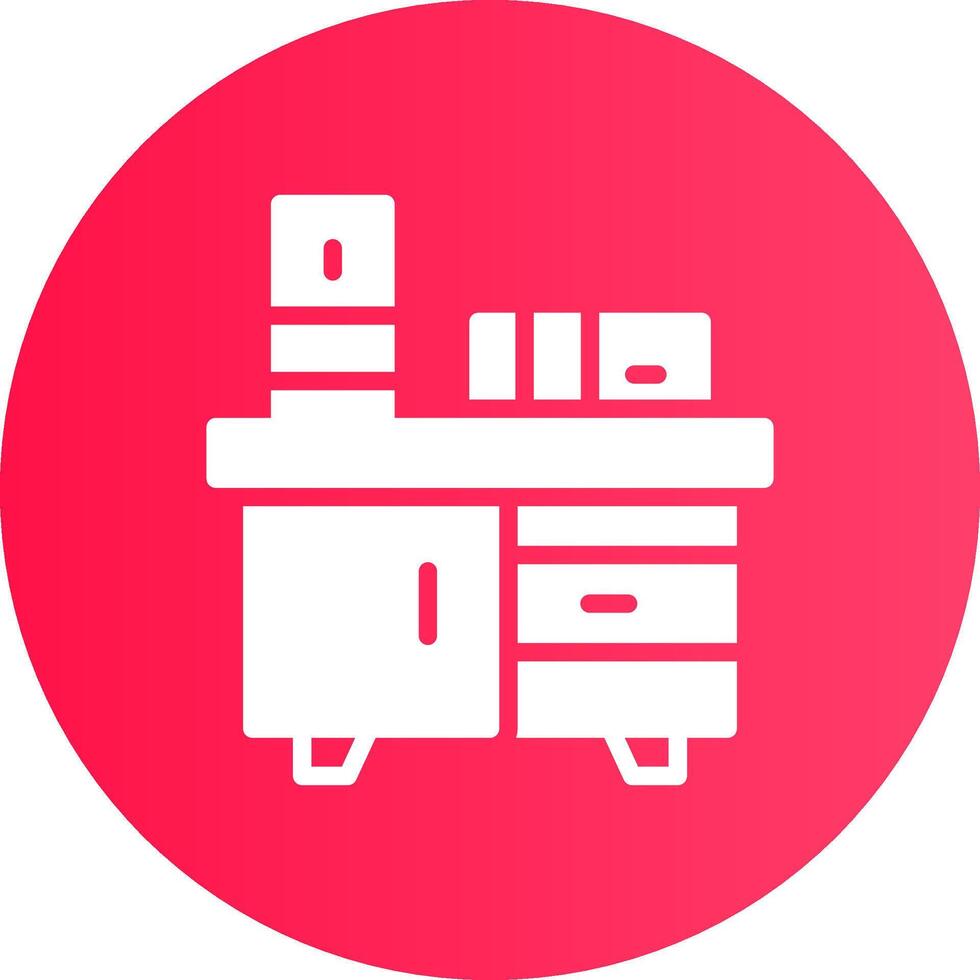 Bedside Table Creative Icon Design vector