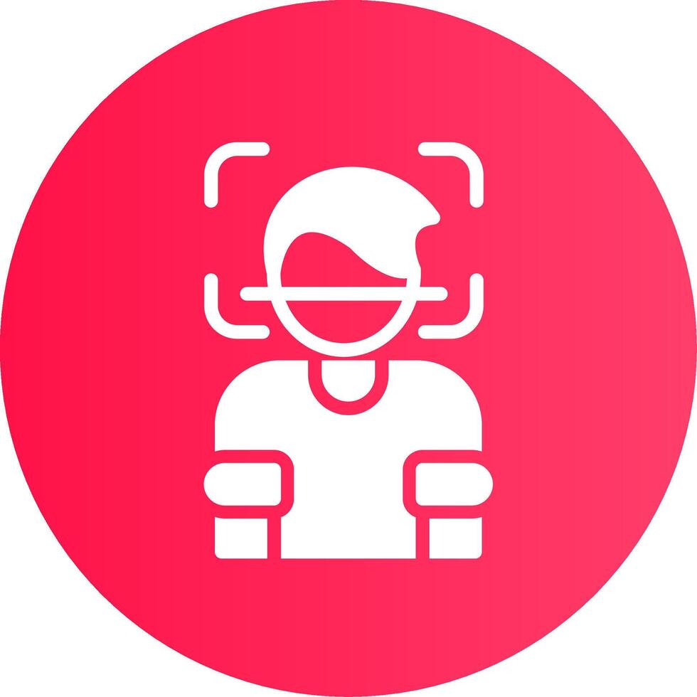 Face Scanner Creative Icon Design vector