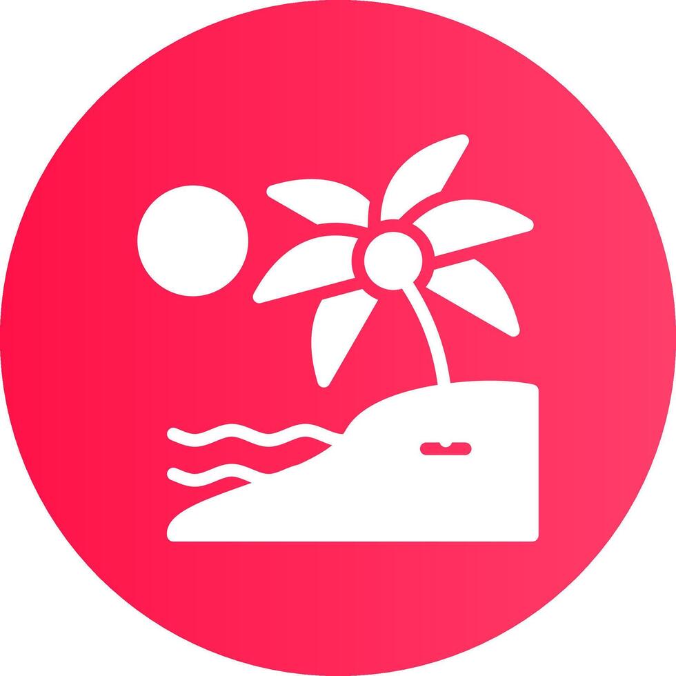 Island Landscape Creative Icon Design vector