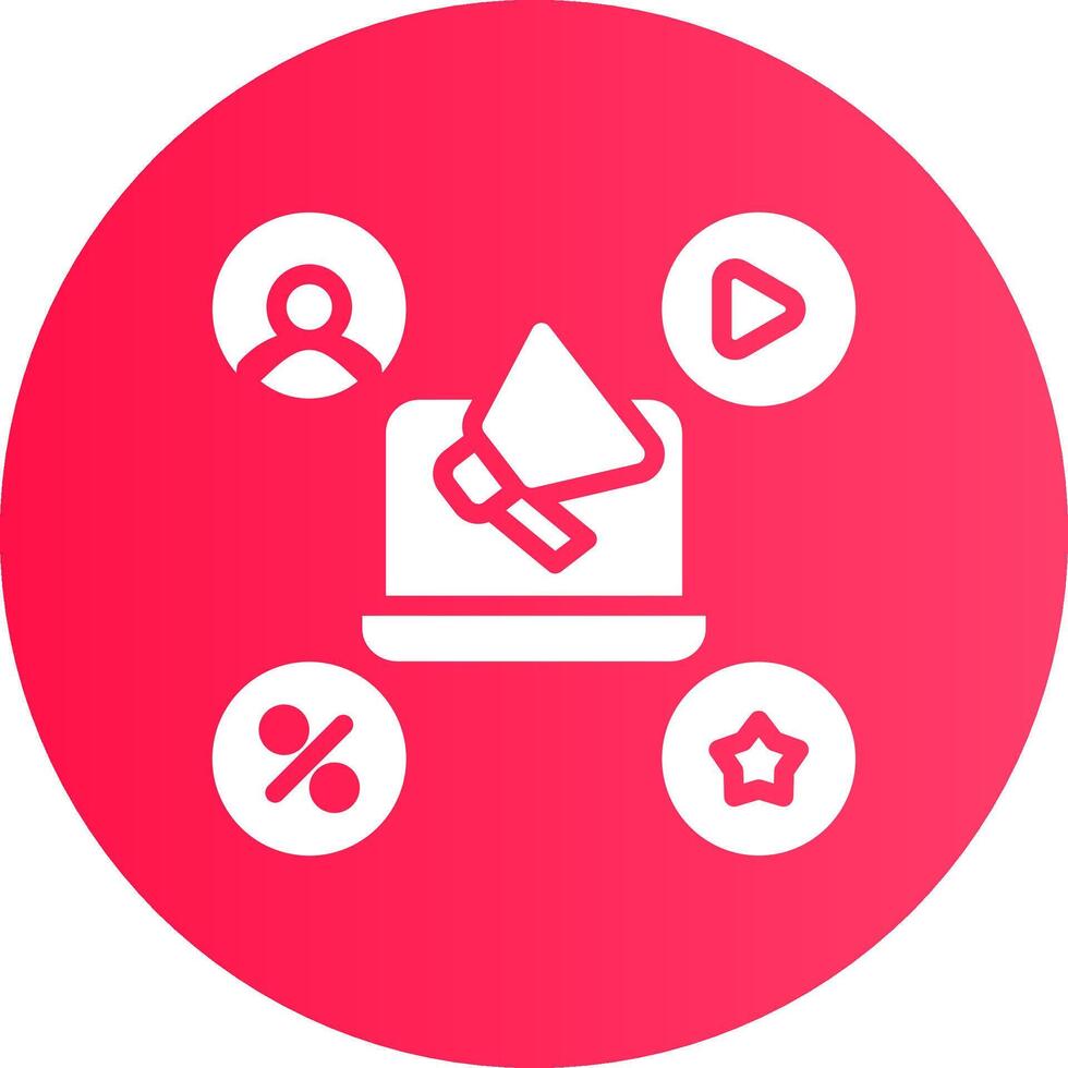 Advertising Creative Icon Design vector