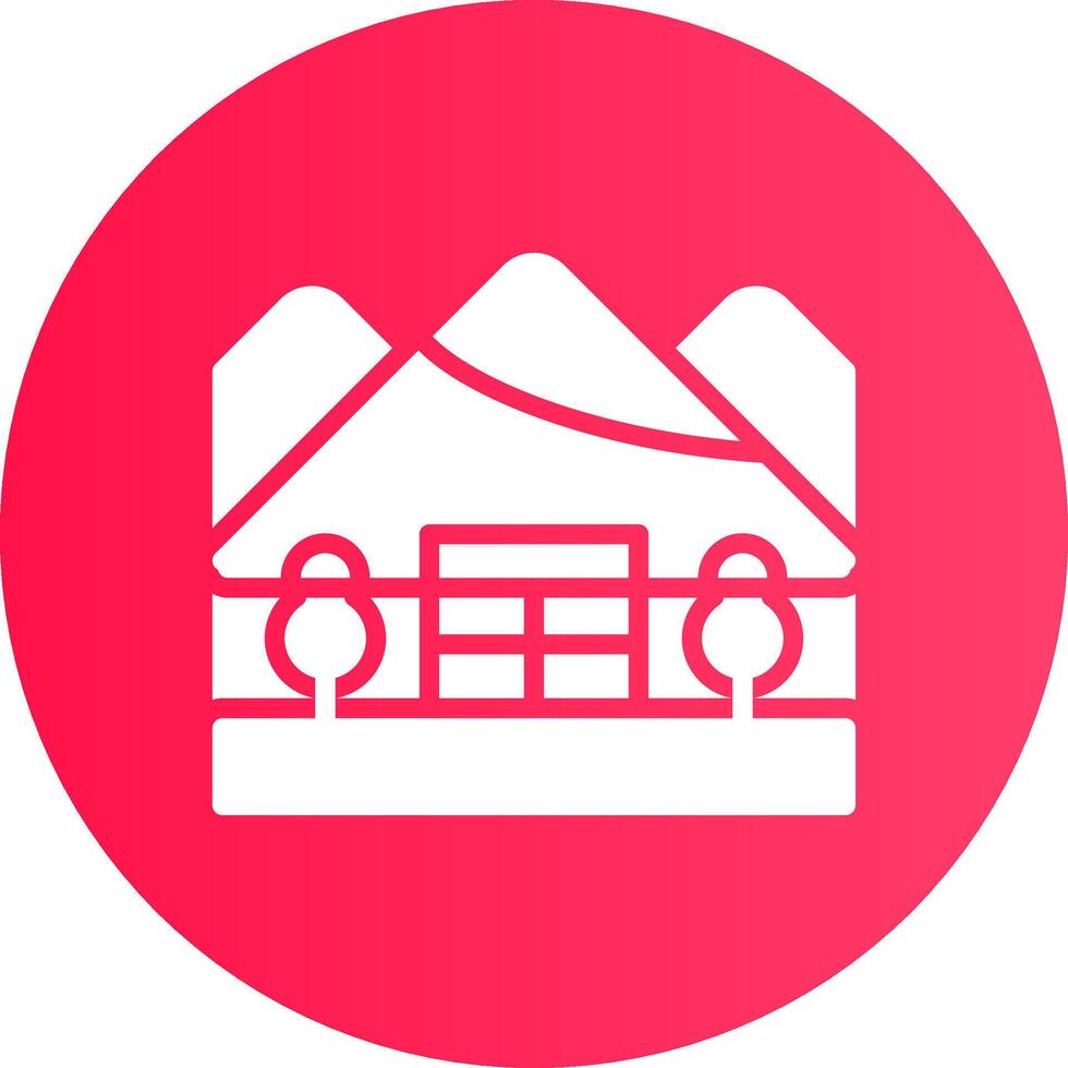Igloo Landscape Creative Icon Design vector