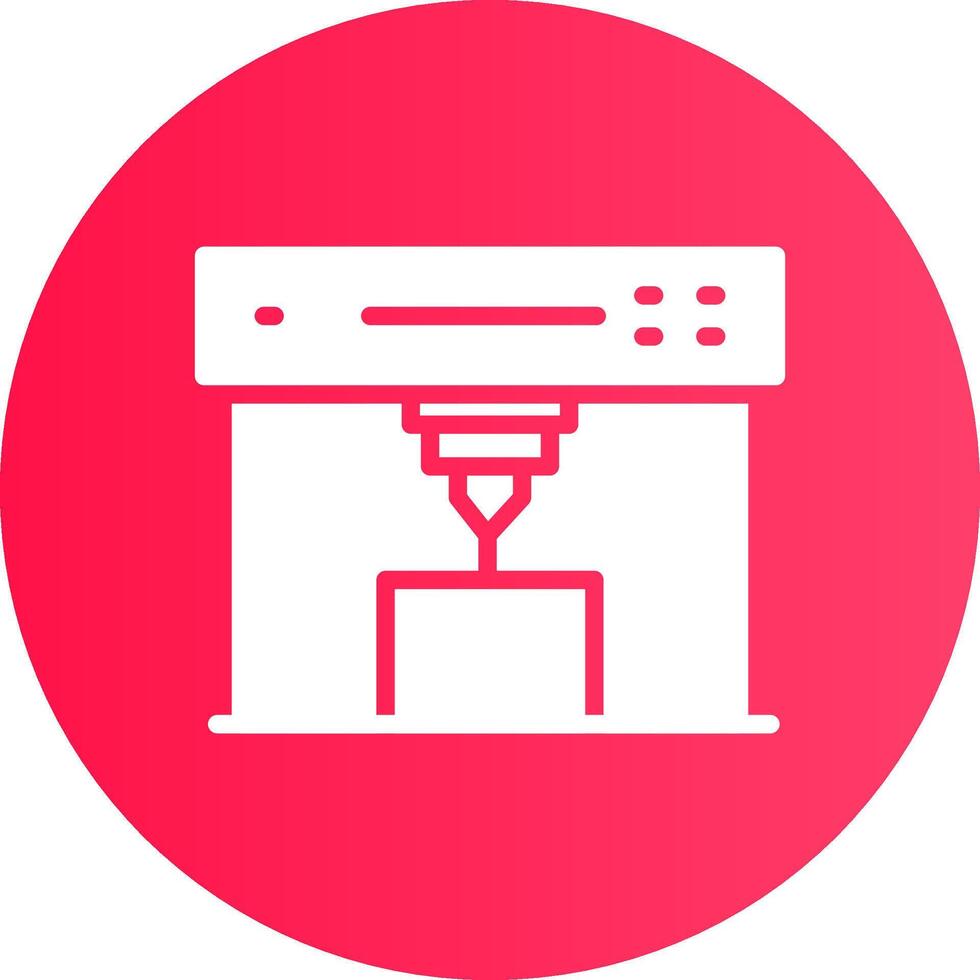 3d Printer Creative Icon Design vector