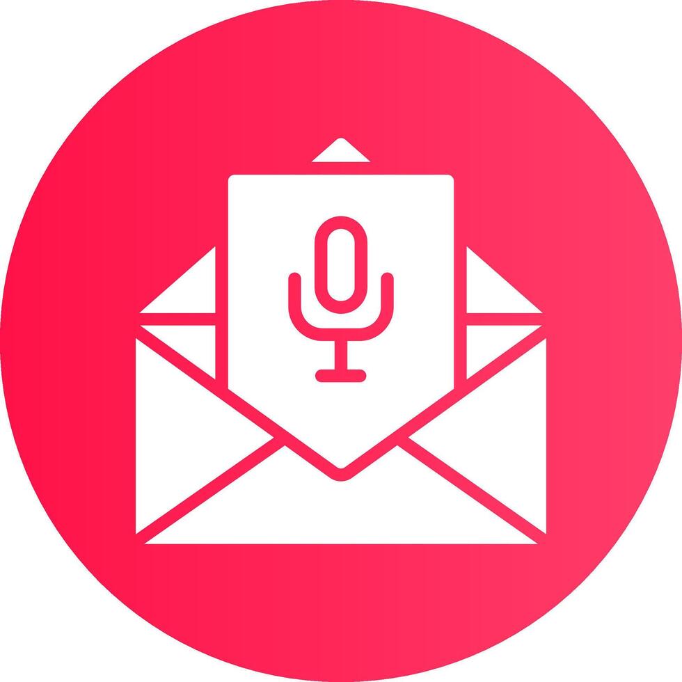 Voice Email Creative Icon Design vector