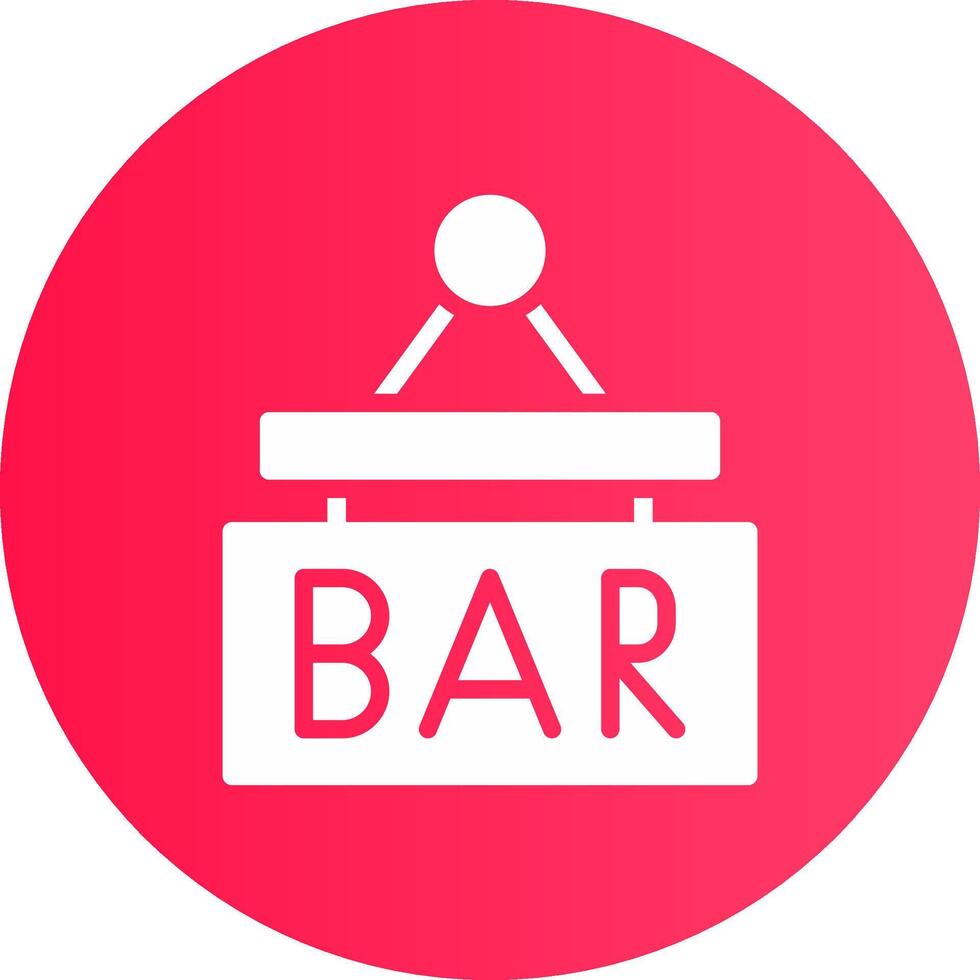 Bar Sign Board Creative Icon Design vector