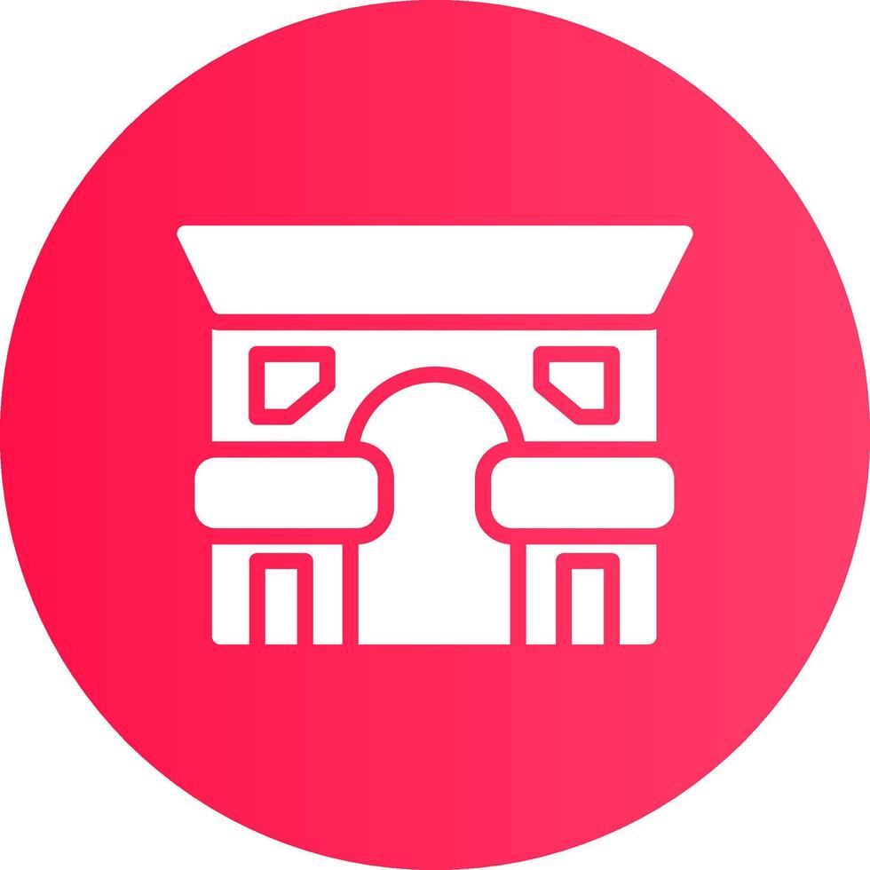 Arc De Triomphe Creative Icon Design vector