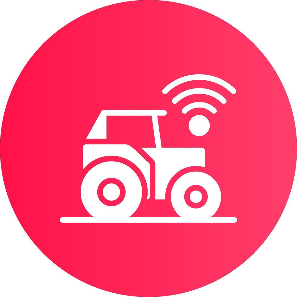 Smart Tractor Creative Icon Design vector