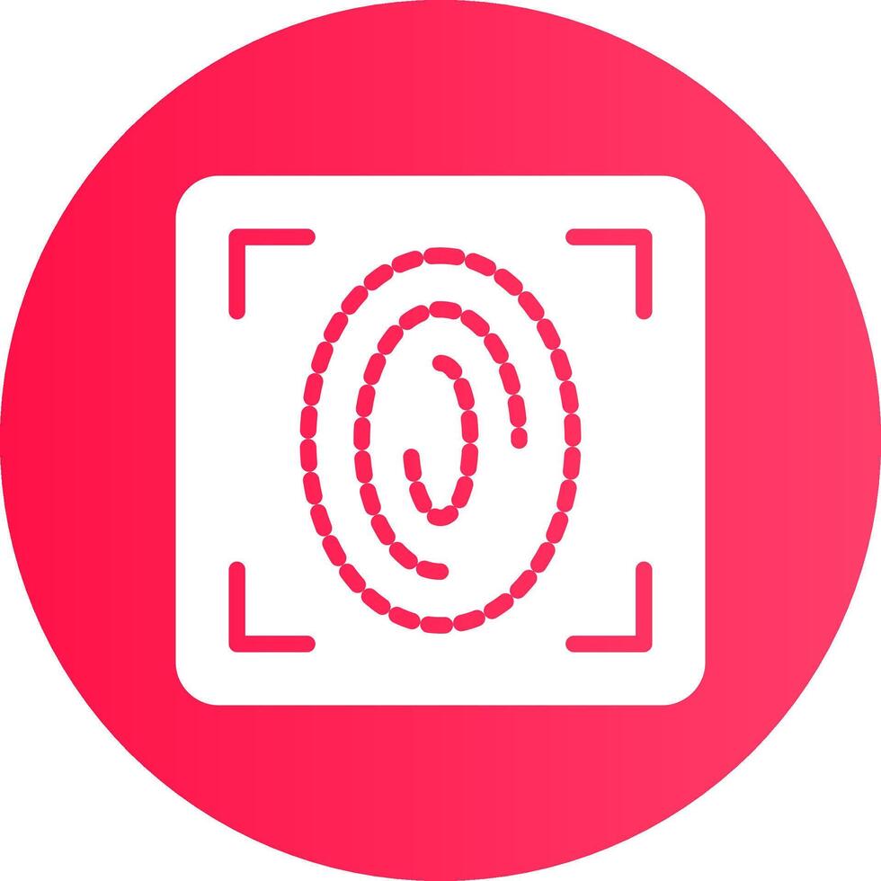 Fingerprint Scan Creative Icon Design vector