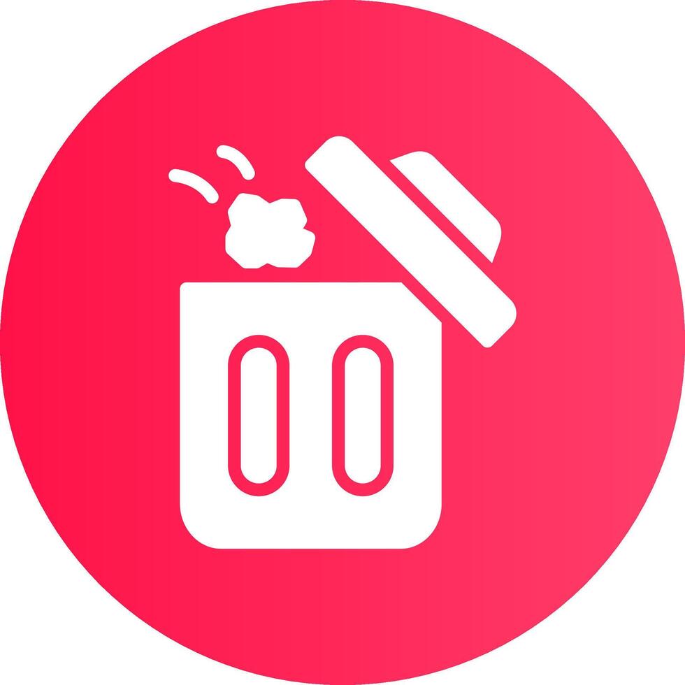 Throwing Trash Creative Icon Design vector