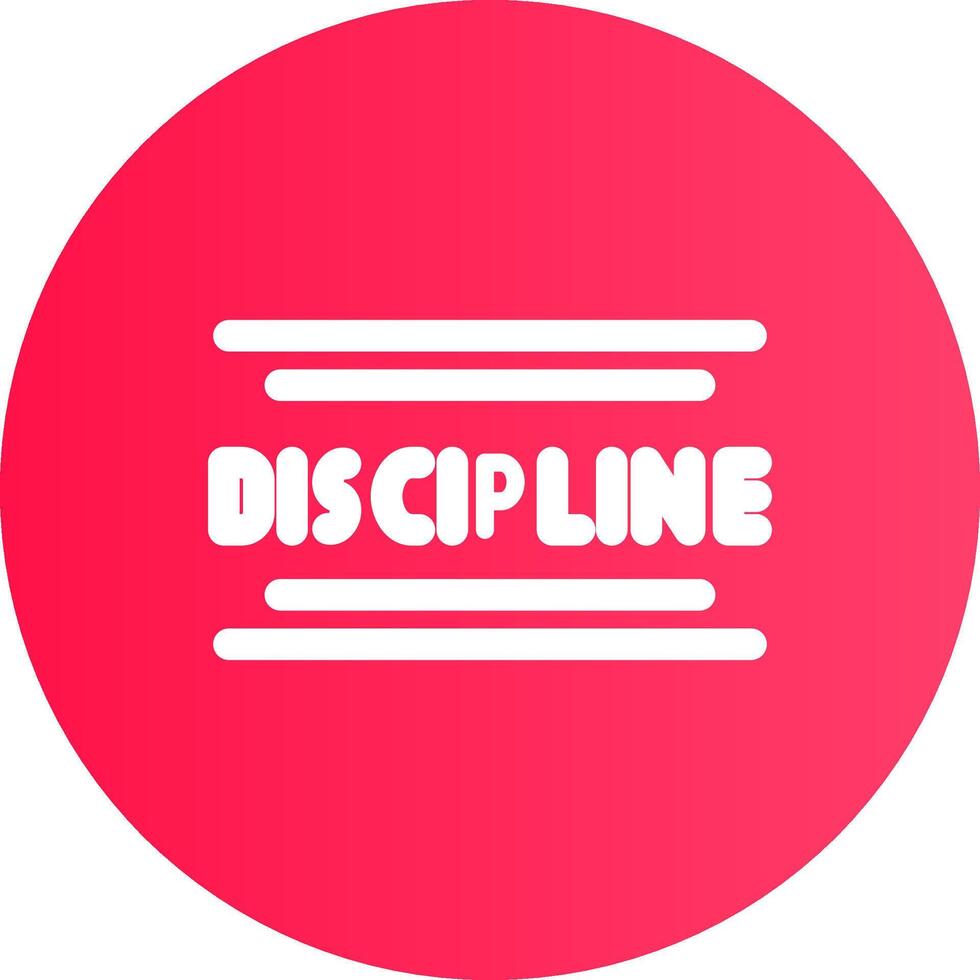 Discipline Creative Icon Design vector