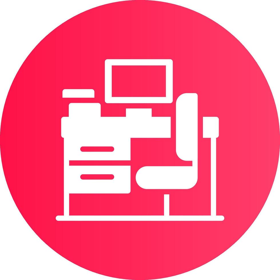 Office Desk Creative Icon Design vector