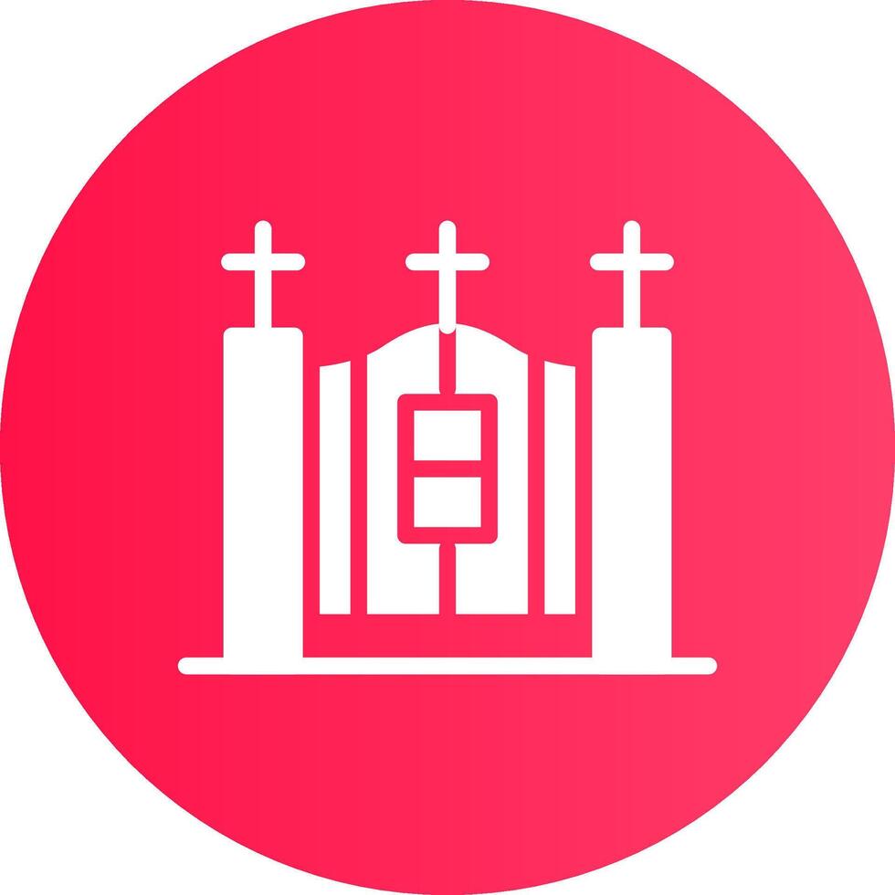 Cemetery Gate Creative Icon Design vector