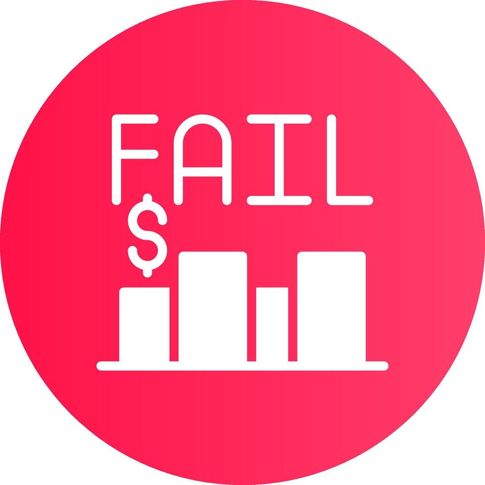 Business Fail Creative Icon Design vector