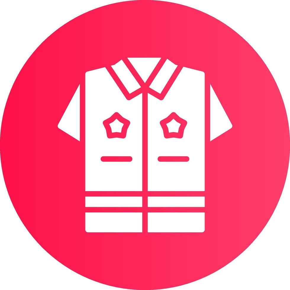 Police Uniform Creative Icon Design vector