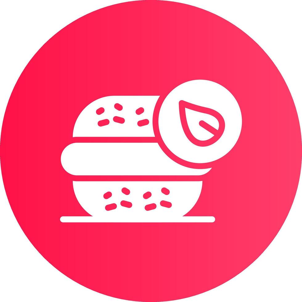 Vegan Burger Creative Icon Design vector