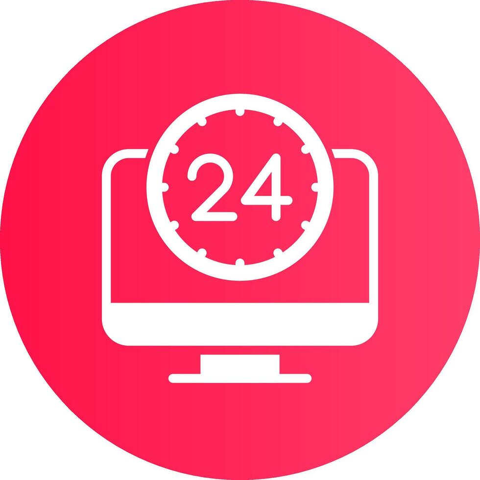 24 7 Monitoring Creative Icon Design vector