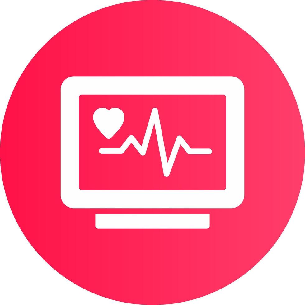 ECG Monitor Creative Icon Design vector