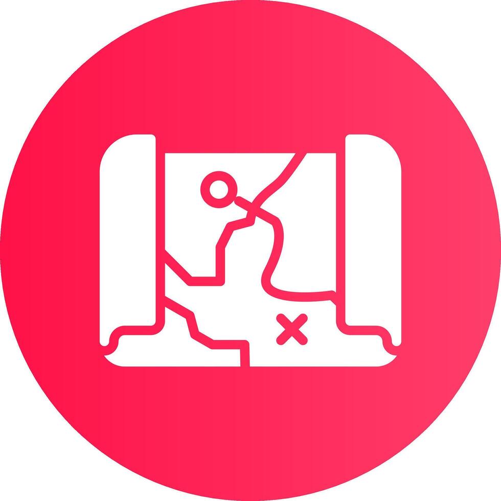 Treasure Map Creative Icon Design vector