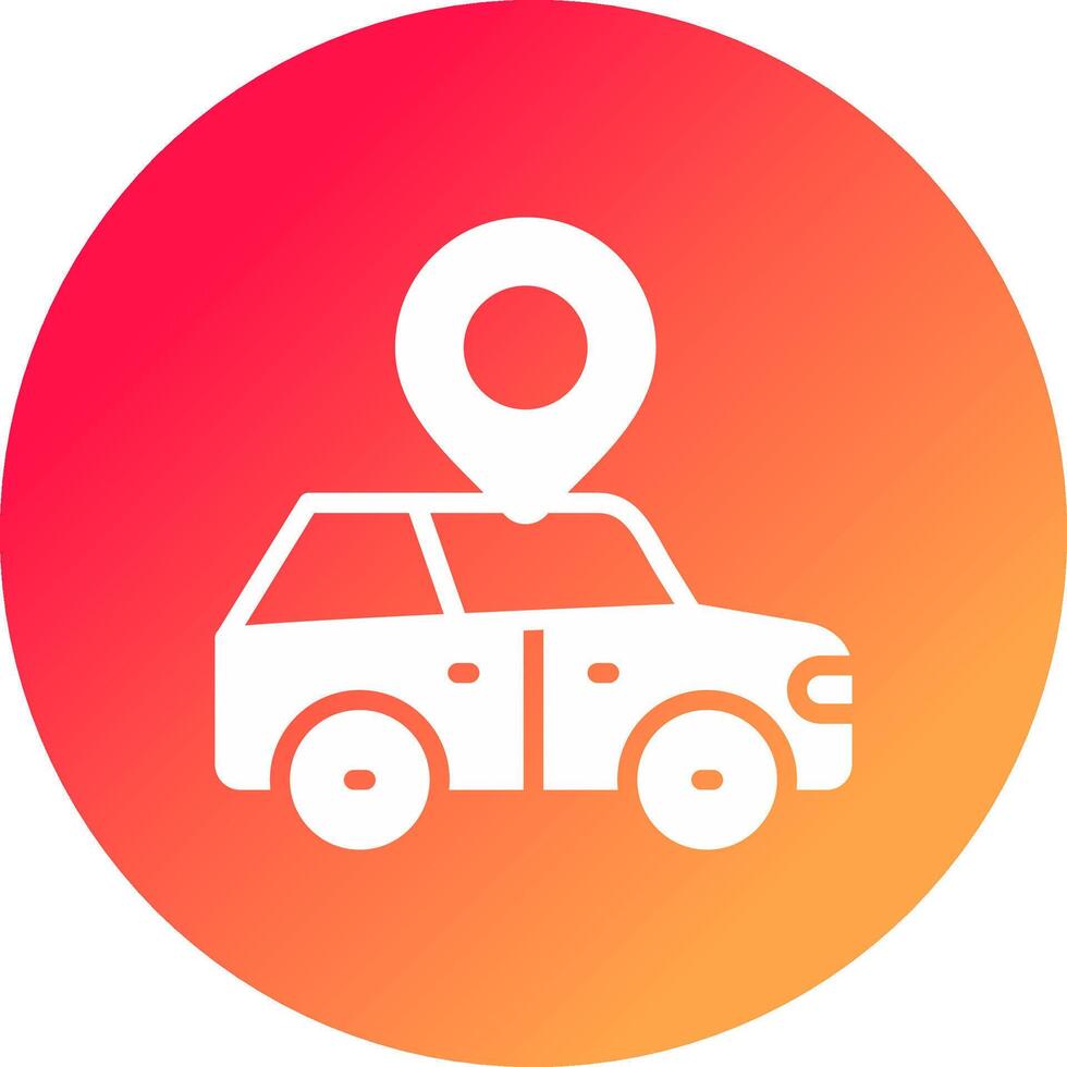 Car Location Creative Icon Design vector