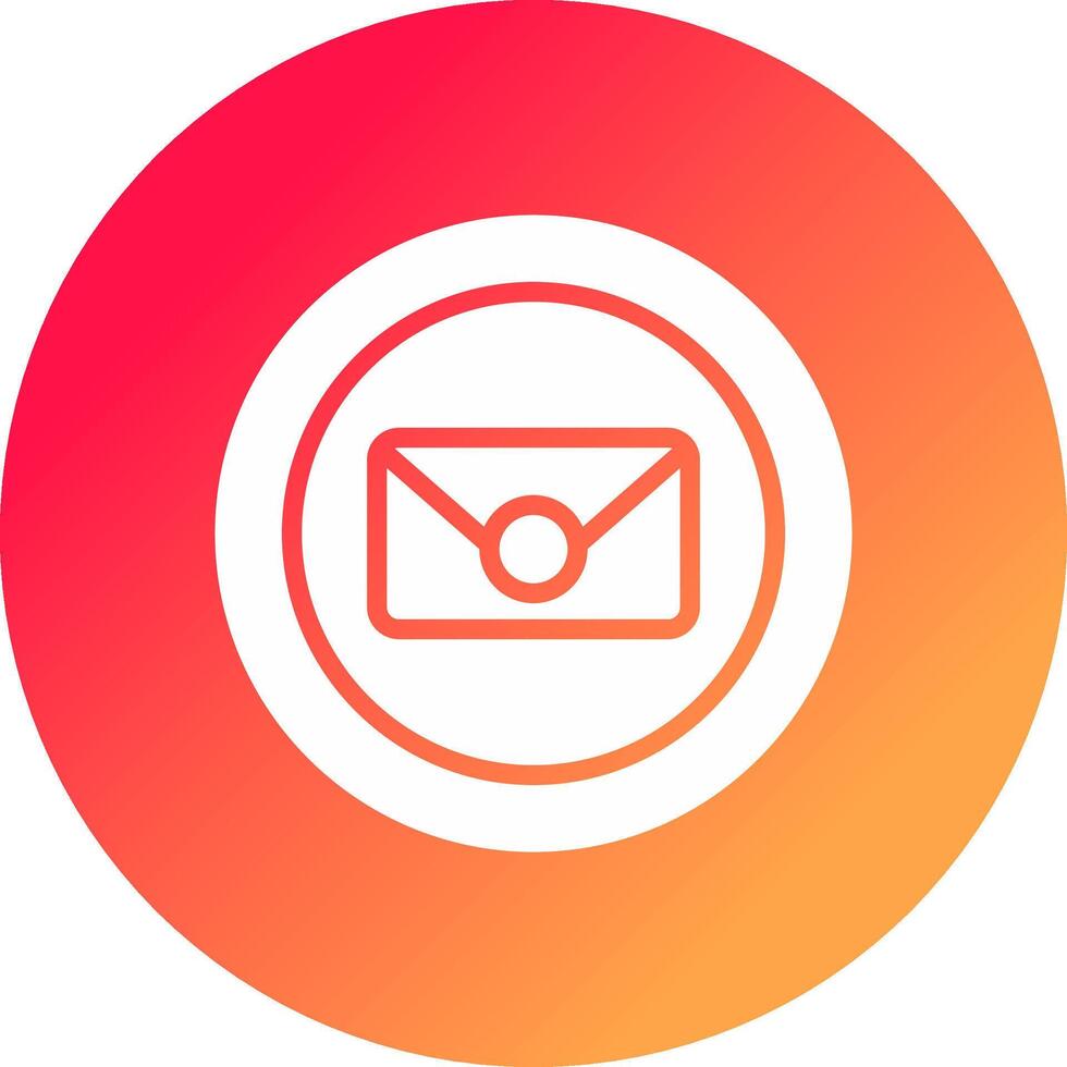 Circle Envelope Creative Icon Design vector