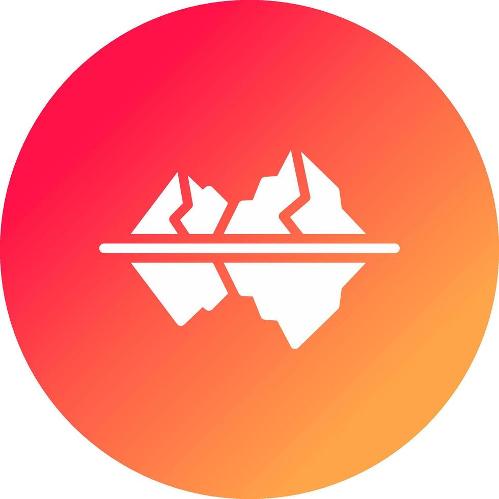 Iceberg Creative Icon Design vector
