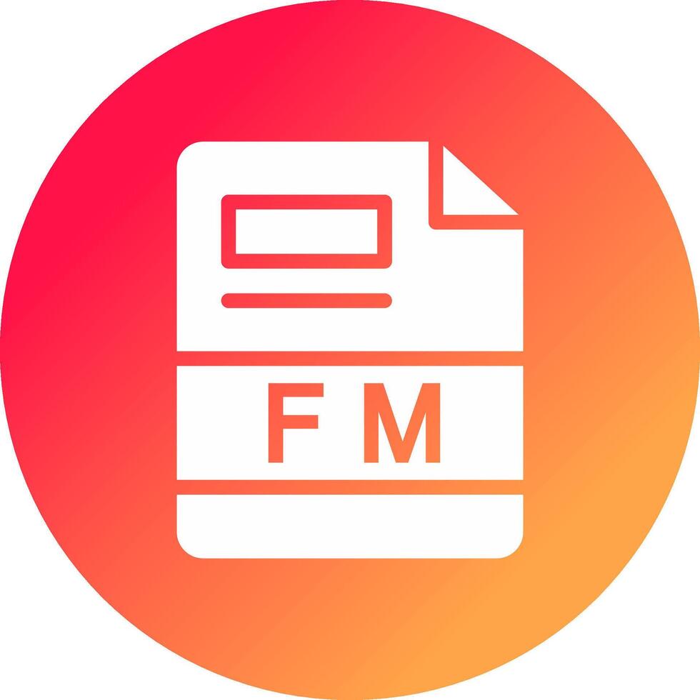 fm creativo icono diseño vector