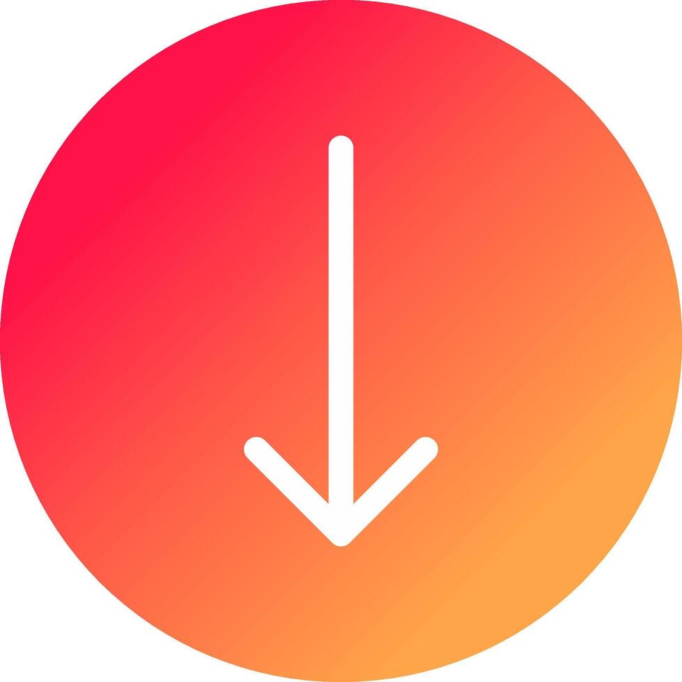 Down Arrow Creative Icon Design vector