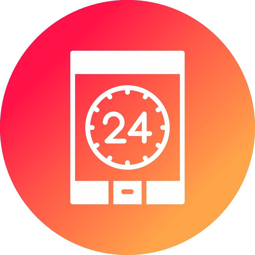 Glyph Gradient Circle Design vector