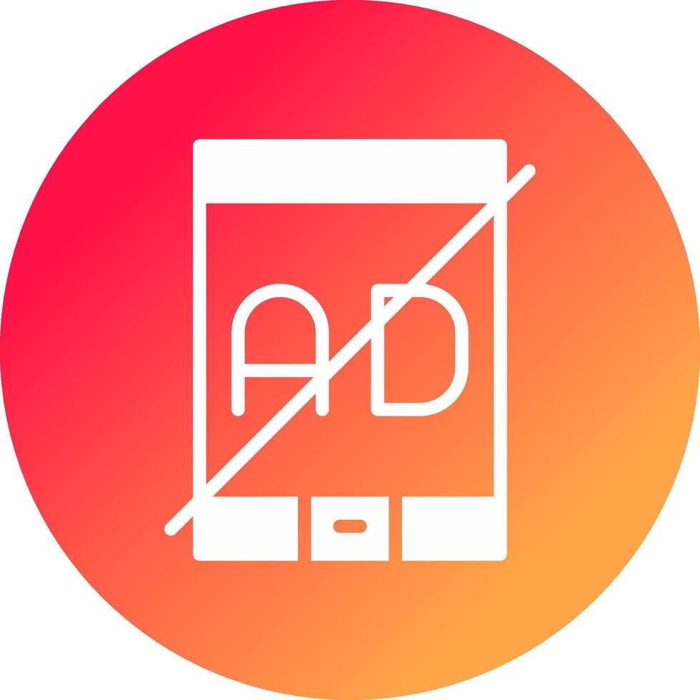 No Ad Creative Icon Design vector