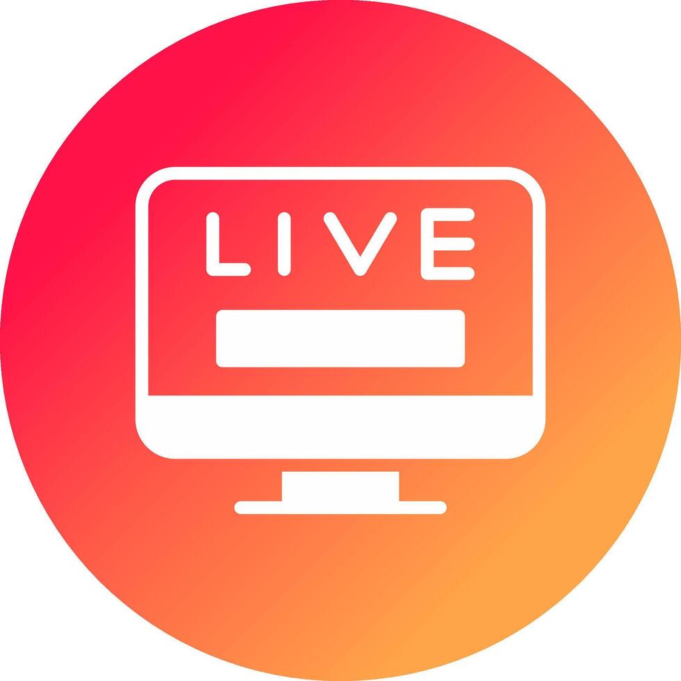 Live TV Creative Icon Design vector