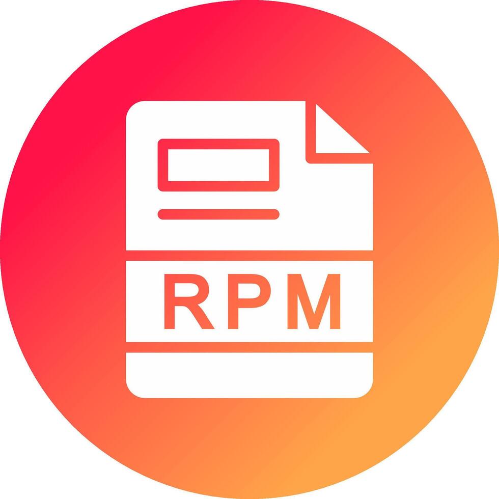 RPM Creative Icon Design vector