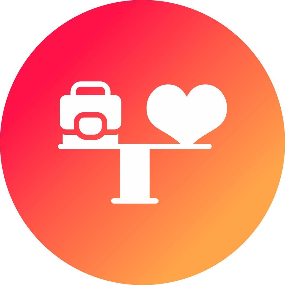 Work Life Balance Creative Icon Design vector