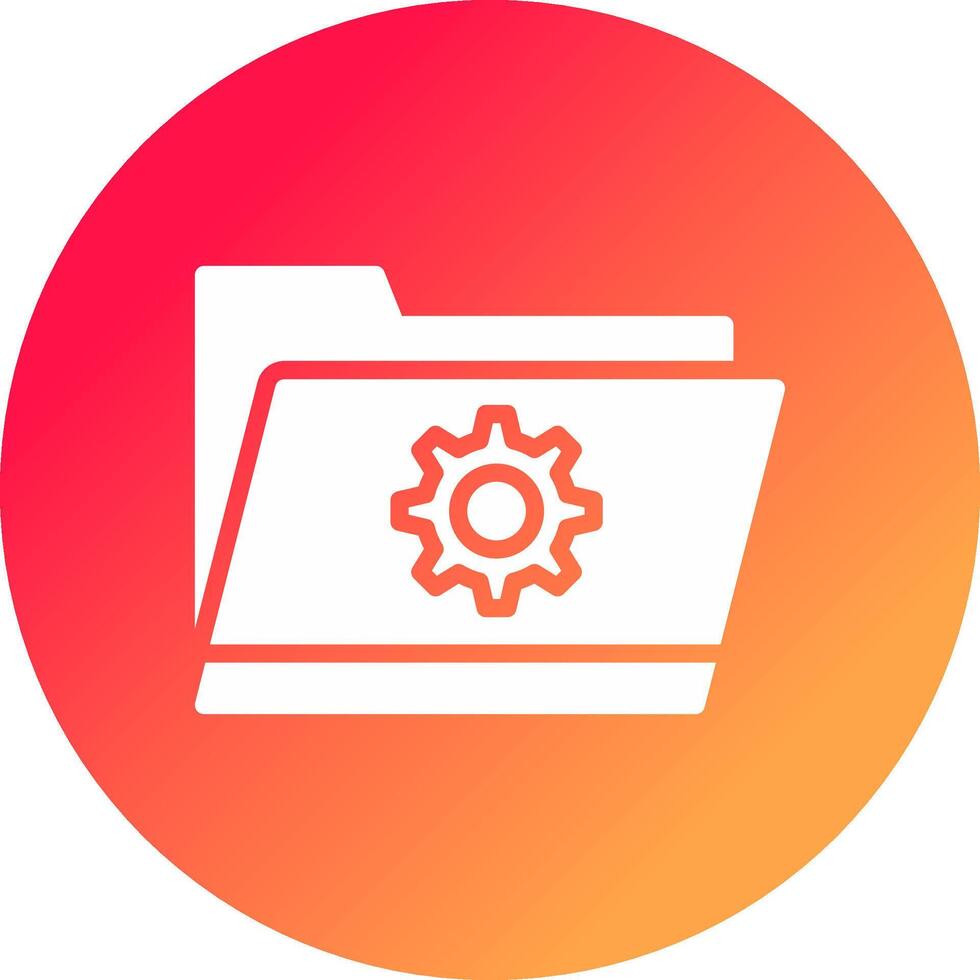 Folder Setting Creative Icon Design vector