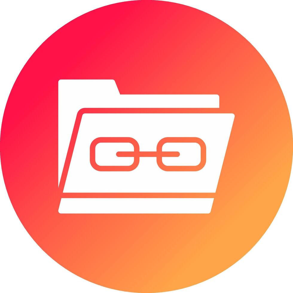 Link Folder Creative Icon Design vector