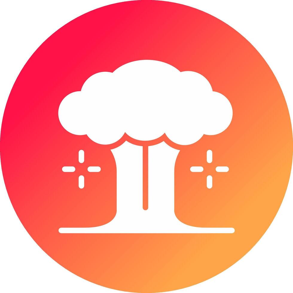 Nuclear Explosion Creative Icon Design vector