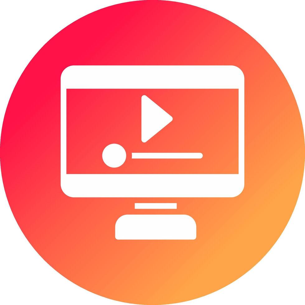 Video Player Creative Icon Design vector