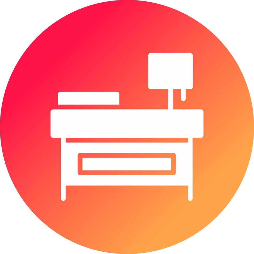 Bedside Table Creative Icon Design vector