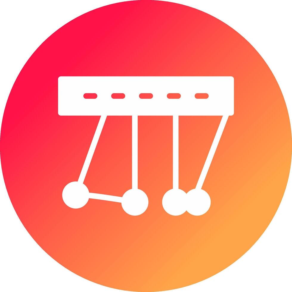 Newton Cradle Creative Icon Design vector