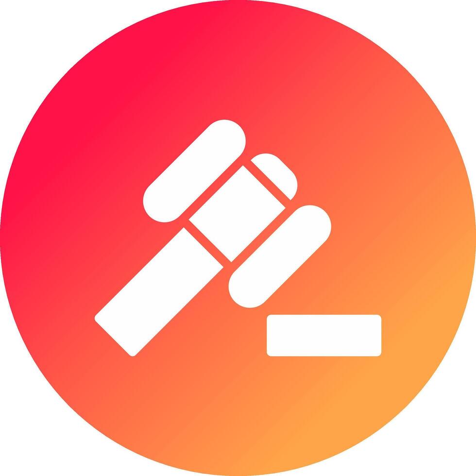 Law Hammer Creative Icon Design vector