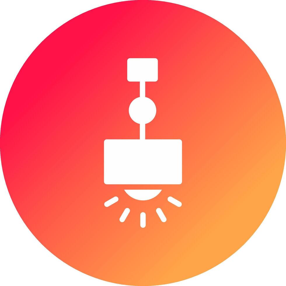 Hanging Lamp Creative Icon Design vector