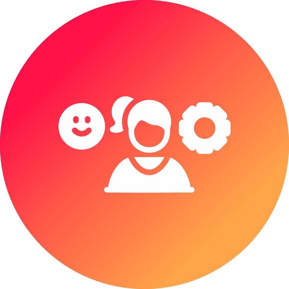 Managing Emotions Creative Icon Design vector