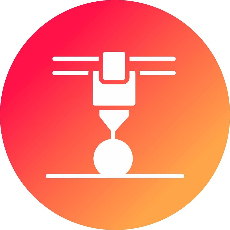 3d Printer Creative Icon Design vector