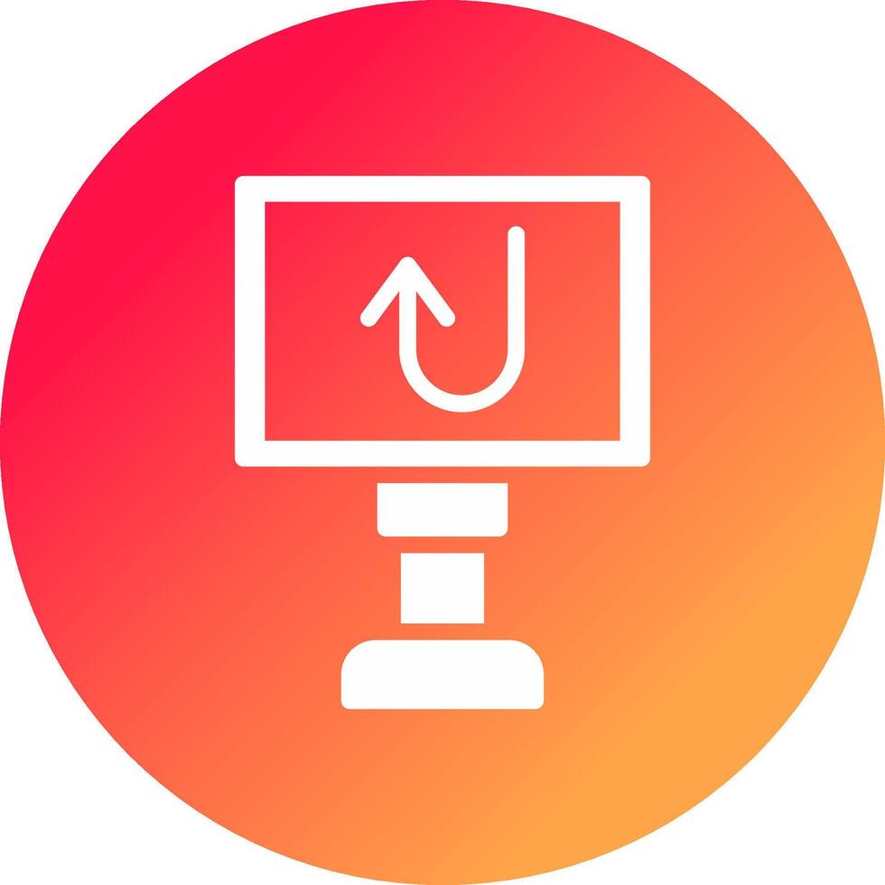 U Turn Creative Icon Design vector