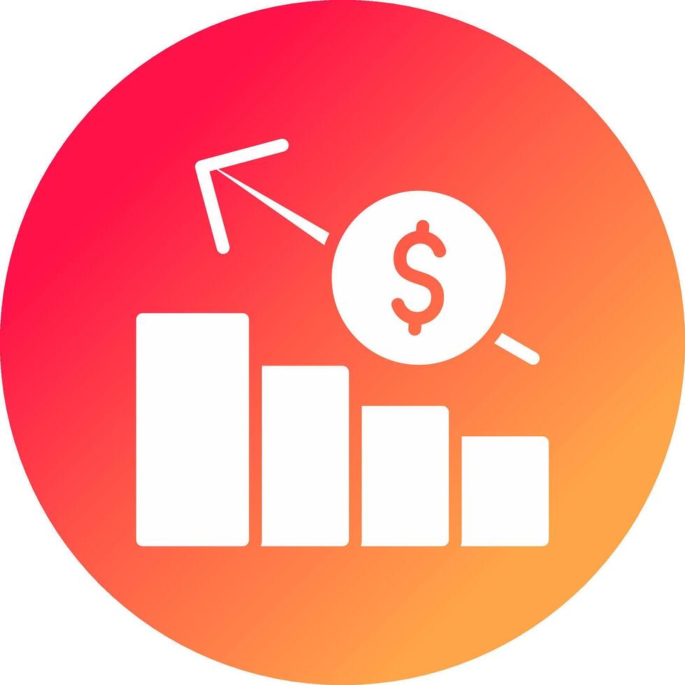 Glyph Gradient Circle Design vector