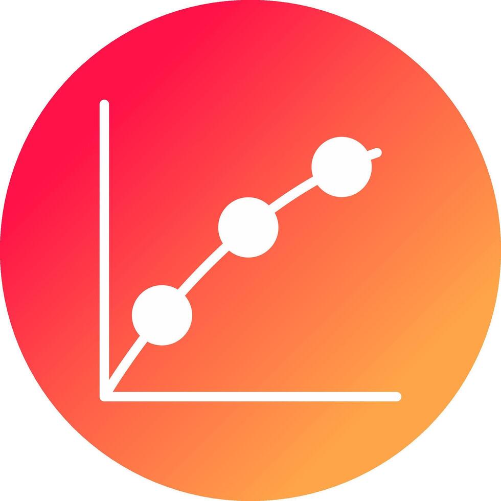 Marked Scatter With Straight Lines Creative Icon Design vector