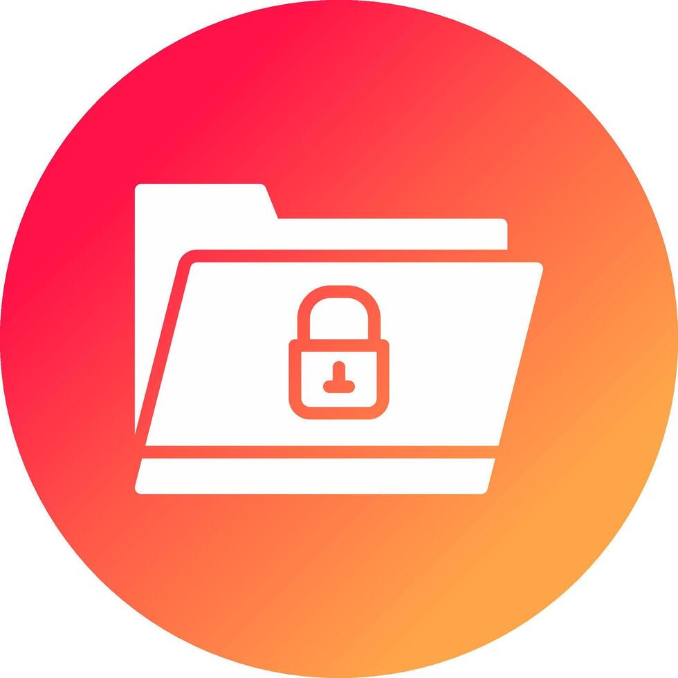 Locked Folder Creative Icon Design vector